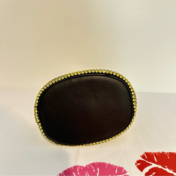 Yellow Rhinestones Swing Handle Bucket Bag - Picture 5 of 10